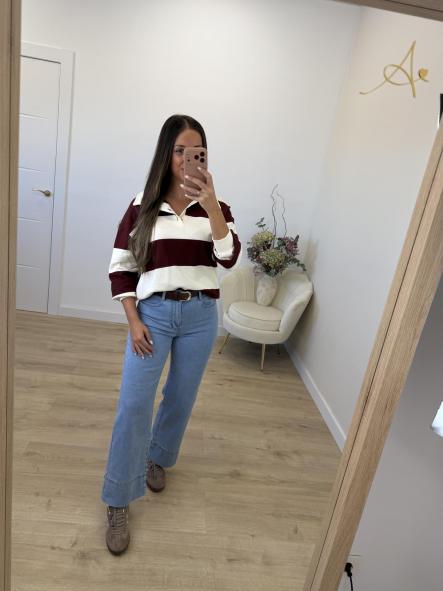 Sudadera Granate Rayas [6]