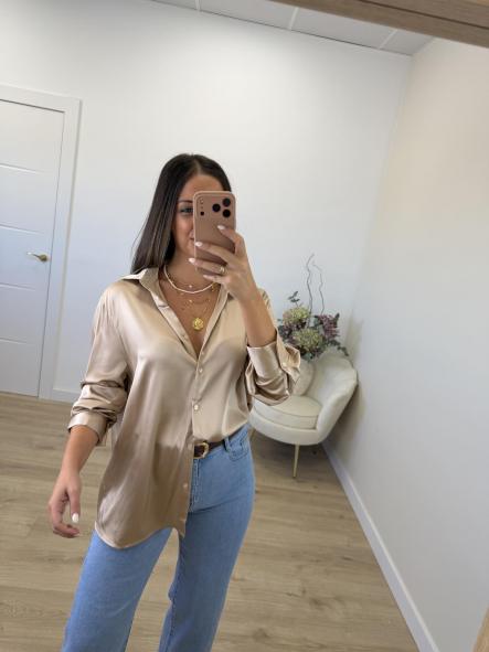 Camisa Satén Nude