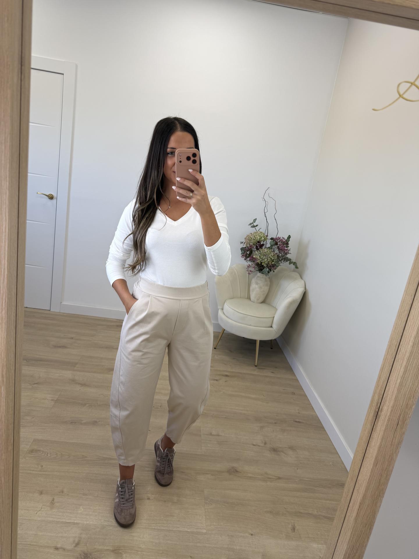 Pantalón Balloon Beige