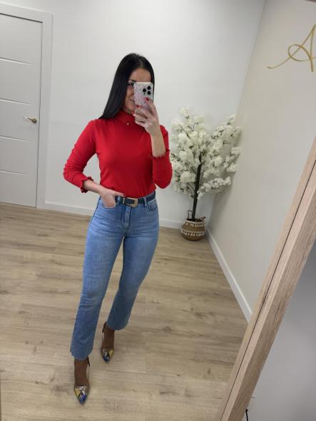 Jeans Faja Flare Etiqueta Roja Push Up [4]