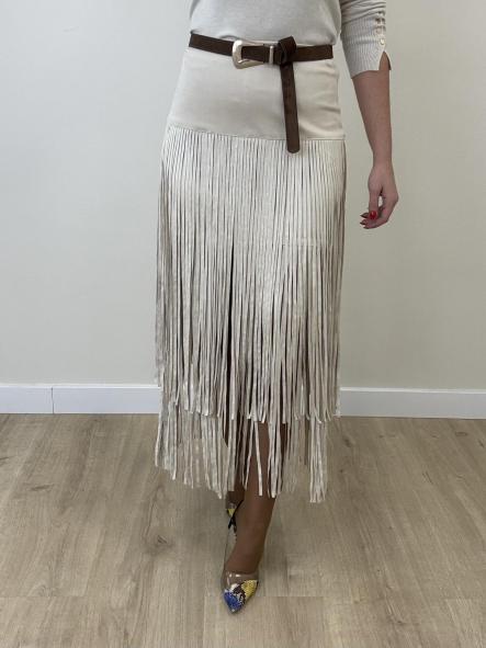 Falda Flecos Camel [2]
