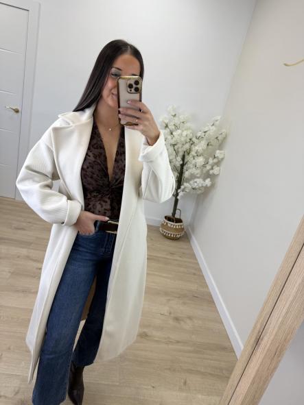 Abrigo Largo Beige Paño [1]