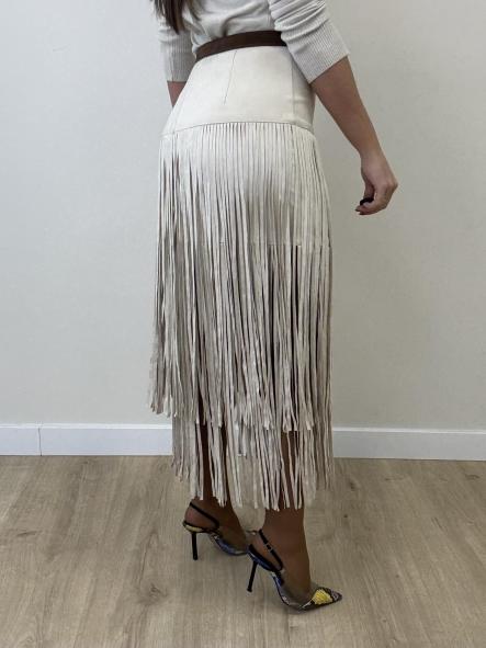 Falda Flecos Camel