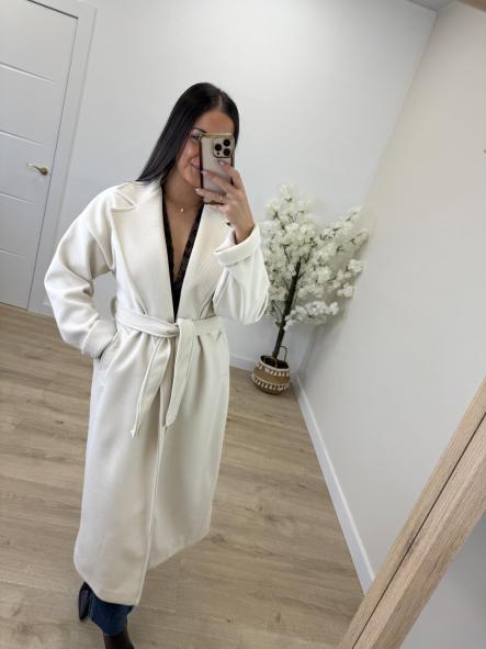 Abrigo Largo Beige Paño [3]