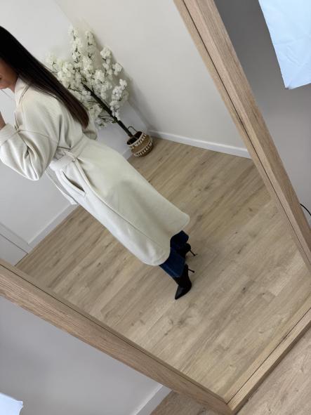 Abrigo Largo Beige Paño [4]