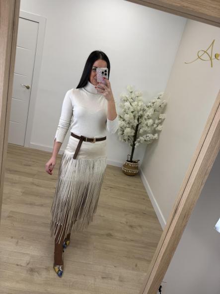 Falda Flecos Camel [4]