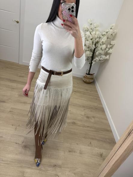 Falda Flecos Camel [3]
