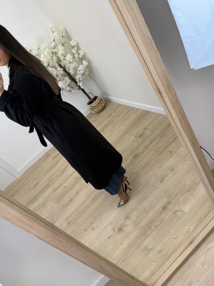 Abrigo Largo Negro Paño [3]