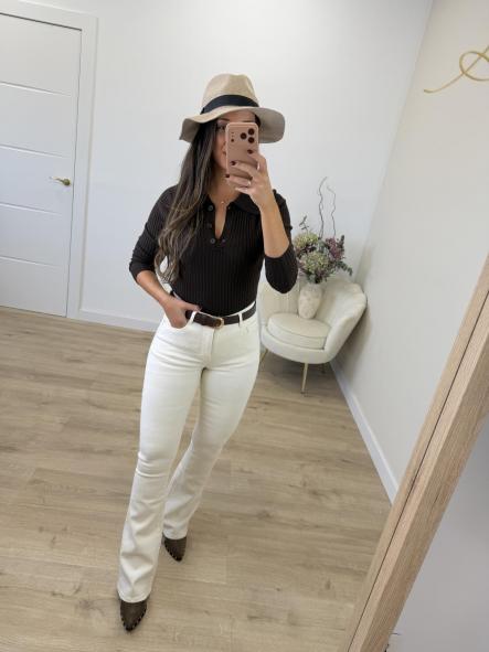 Jeans Faja Beige Impecable [5]