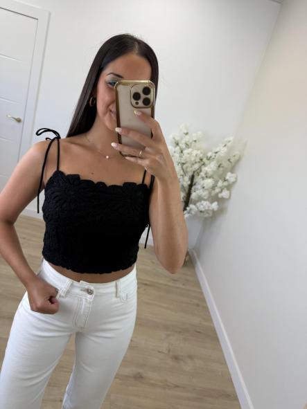 Top Crochet Negro