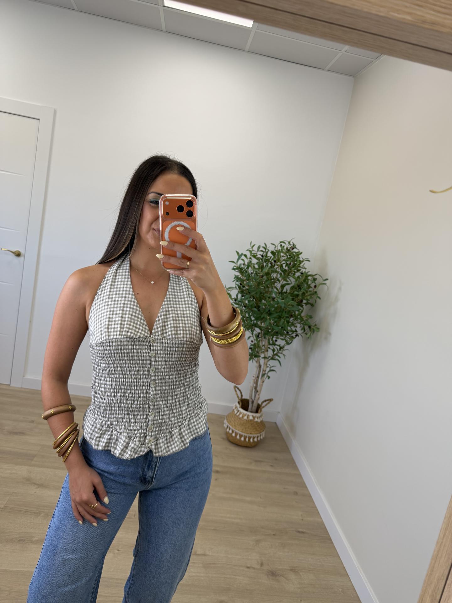 Top Vichy Verde Agua