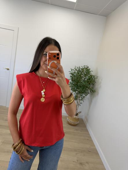 Camiseta Hombreras Roja [1]