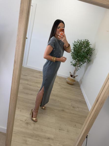 Vestido Algodón Gris [3]