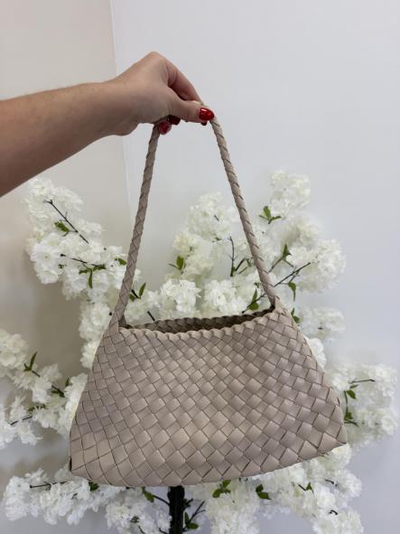 Bolso Trenza Beige