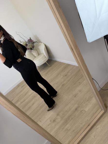 Jeans Faja Campana Negro [5]