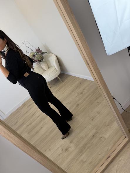Jeans Faja Campana Negro [6]