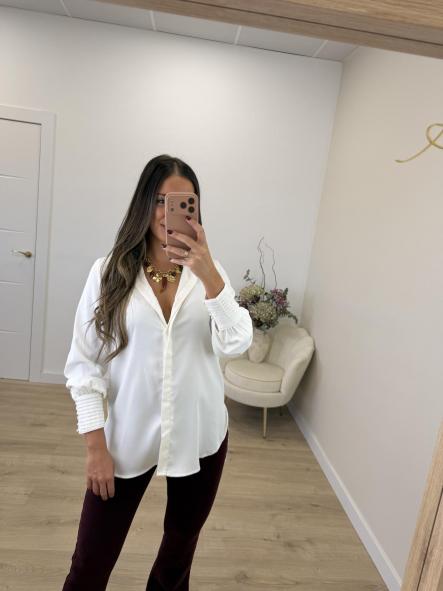 Camisa Blanca Botones Puño [4]