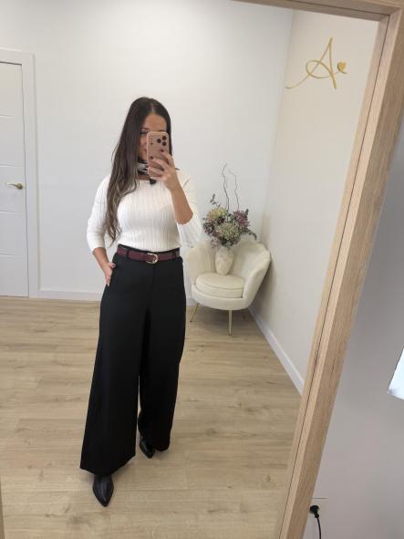 Pantalón Negro Palazo [0]