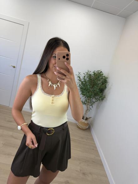 Top Botones Amarillo  [0]