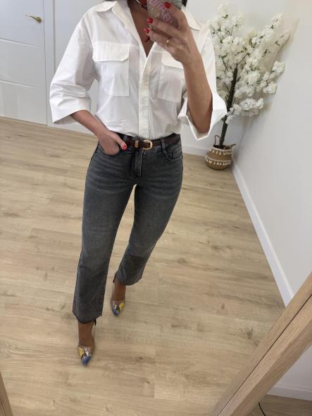 Jeans Faja Gris Flare [4]