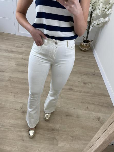 Jeans Campana Blanco [4]