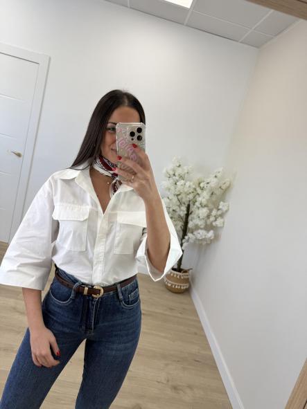 Camisa Blanca Cropped