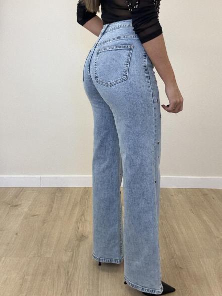 Jeans Tachas Recto Clarito  [2]