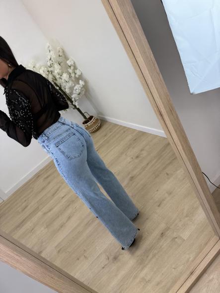 Jeans Tachas Recto Clarito  [6]