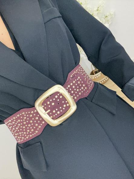 Cinturón Engomado Tachas Negro [2]