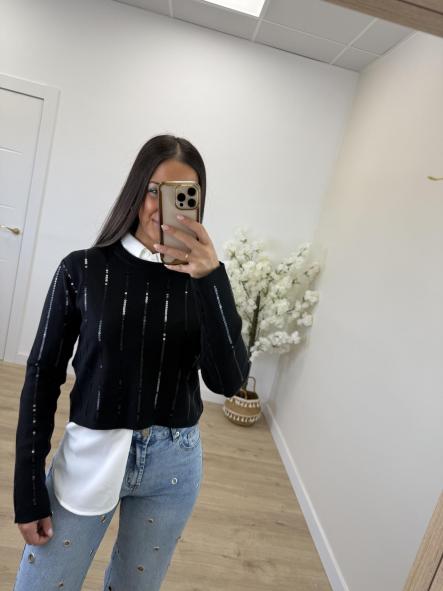 Jersey Negro Lentejuelas [0]