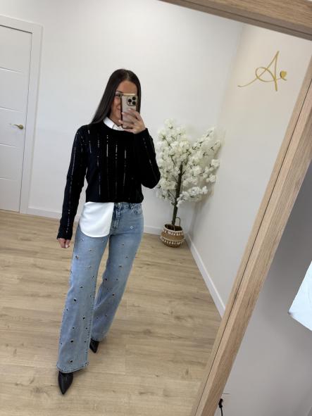 Jersey Negro Lentejuelas [1]