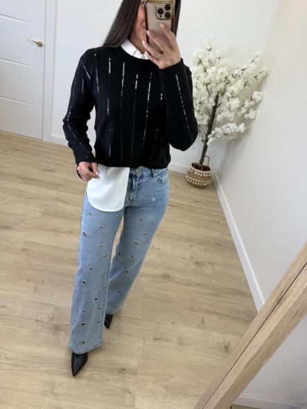 Jersey Negro Lentejuelas [2]