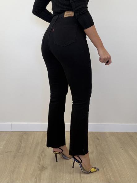 Jeans Negro Flare Etiqueta Roja [0]