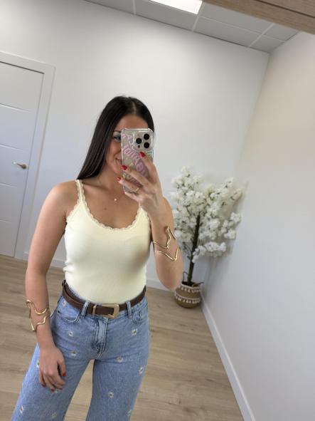 Camiseta Amarilla Puntilla [0]