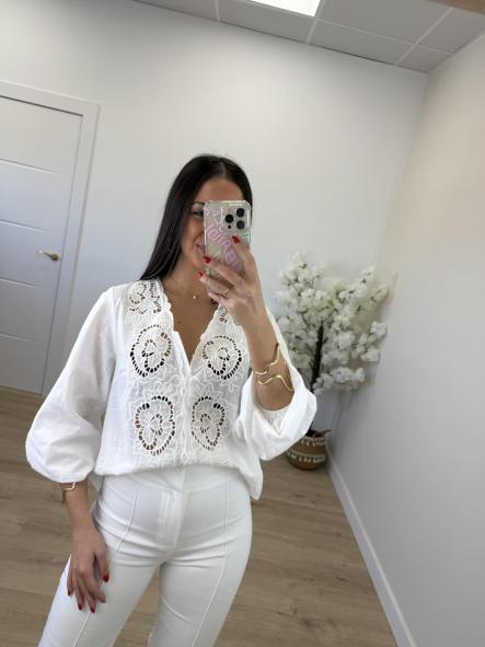 Camisa Romance Blanca