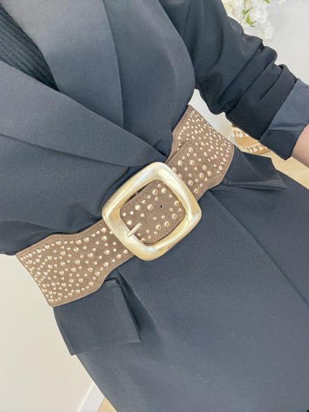 Cinturón Engomado Tachas Negro [1]