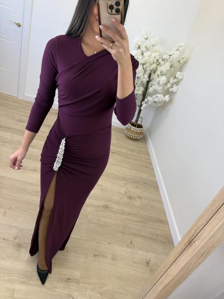 Vestido Granate Pedrería  [2]