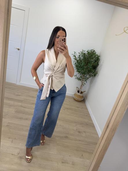 Camisa Nudo Beige [1]