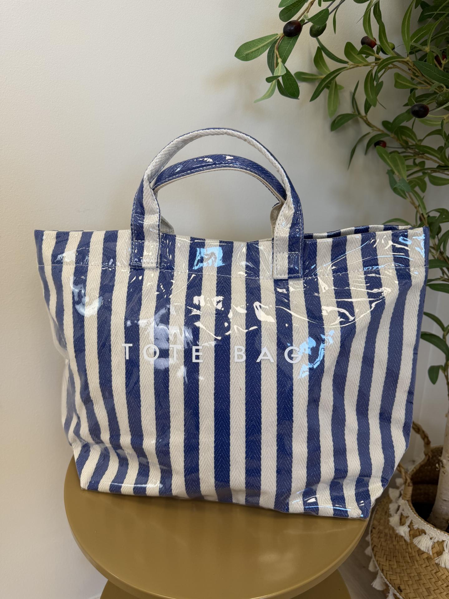 Bolso Tote Marino Raya Fina