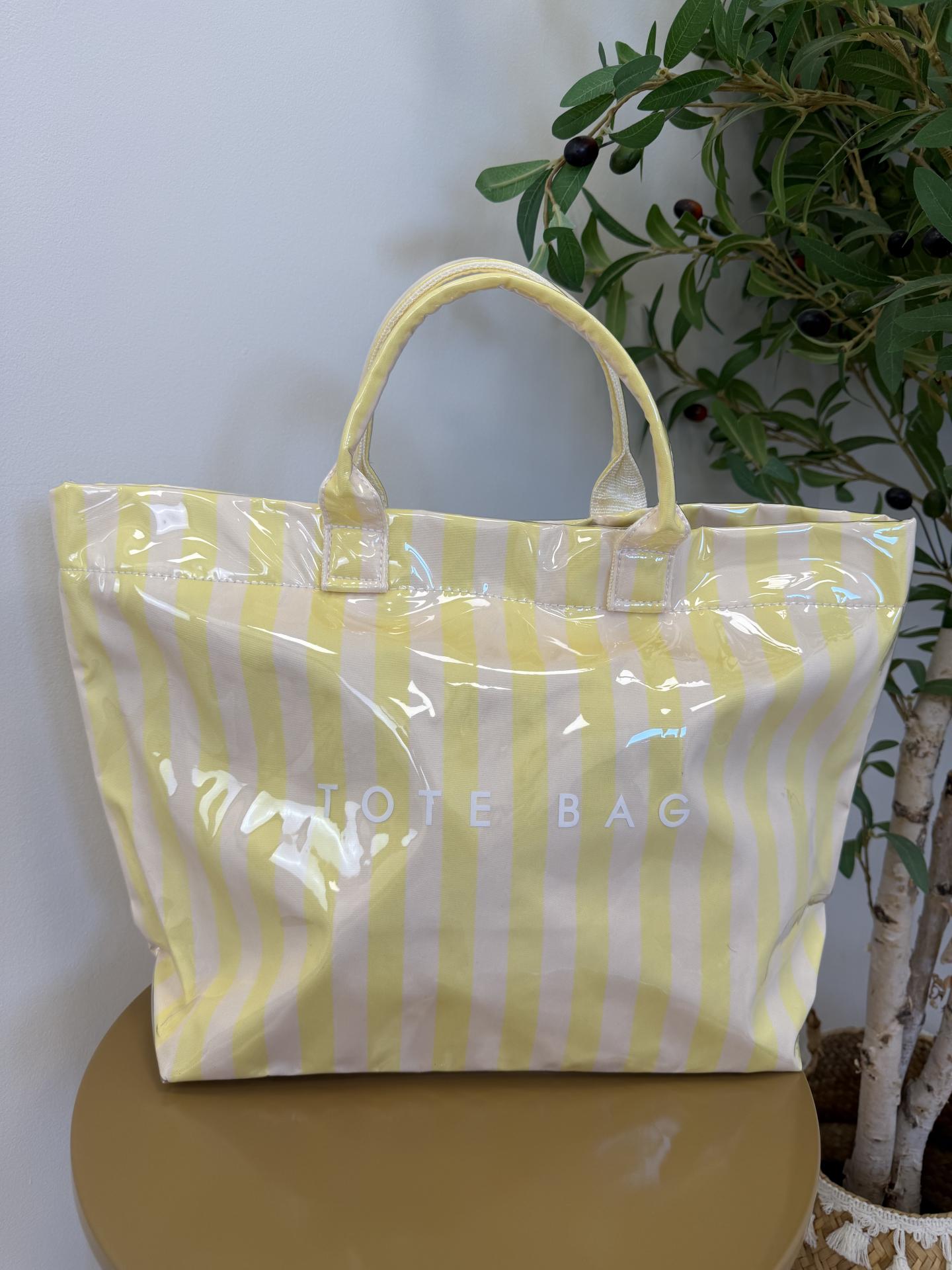 Bolso Tote Amarillo-Beige