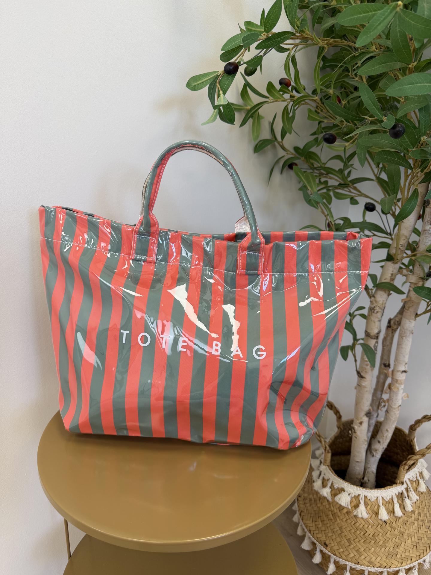 Bolso Tote Naranja y Verde