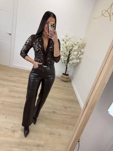 Pantalón Chocolate Polipiel [3]