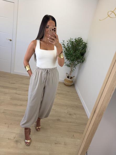 Pantalón Roma Bombacho Beige [1]