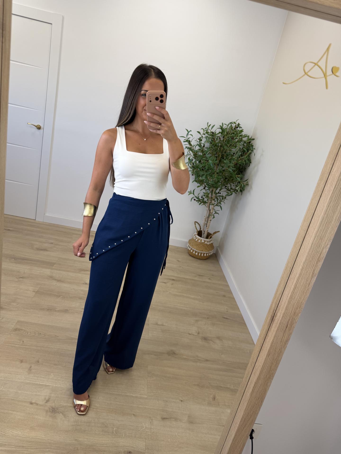 Pantalón Tachas Marino