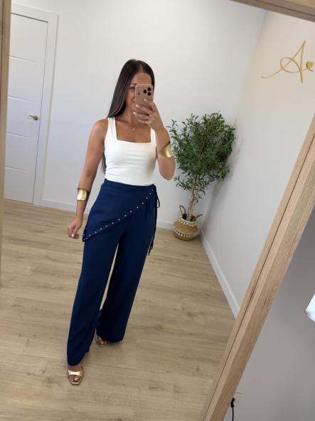 Pantalón Tachas Marino