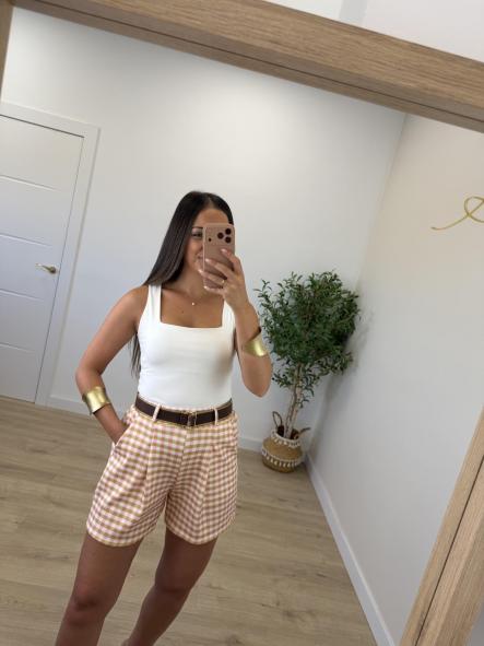 Short Vichy Beige  [3]