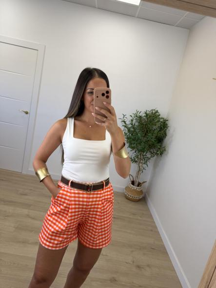 Short Vichy Naranja [0]