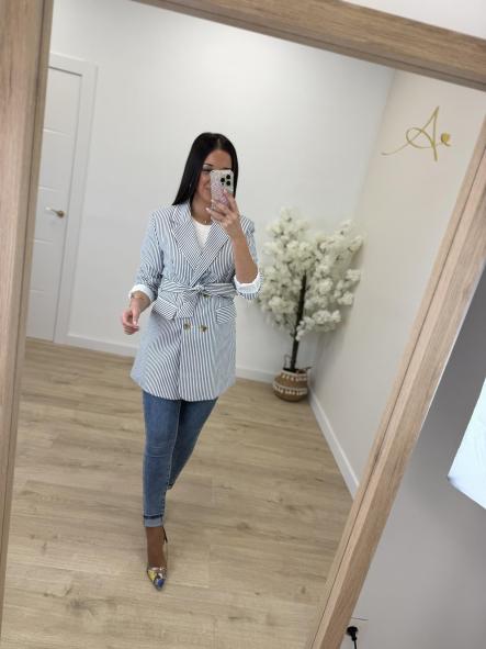 Americana Pombo Marino y Blanca [4]