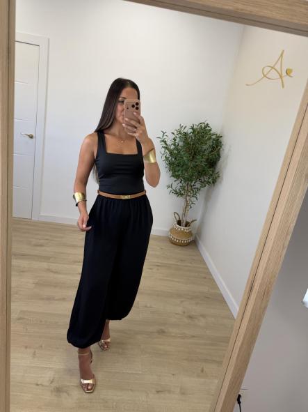 Pantalón Roma Bombacho Negro [3]