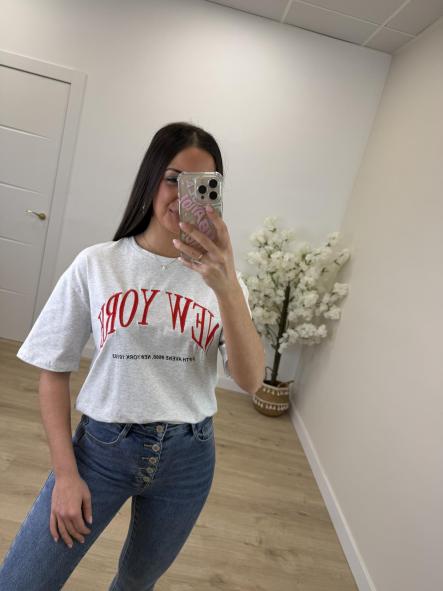 Camiseta Gris y Roja New York 103 [0]